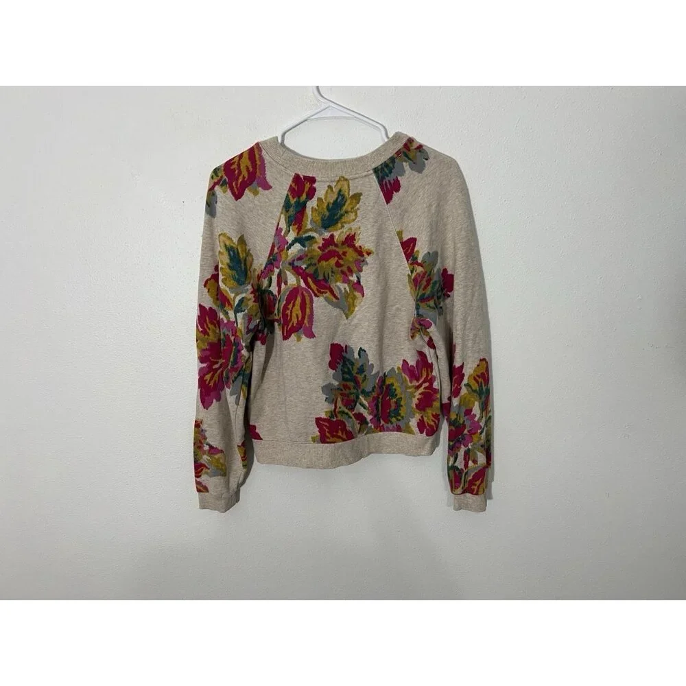 Anthropologie Saturday Sunday Edita Floral Crewneck Sweatshirt Size Small - Picture 6 of 15